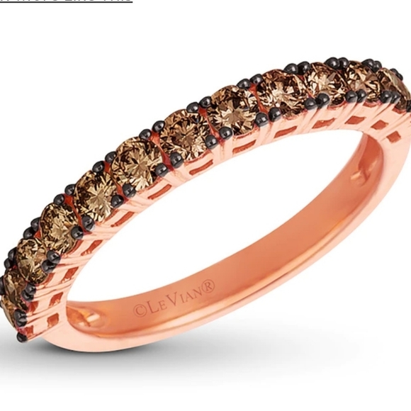 Le Vian Chocolate Diamond engagement Ring 3/4 ct tw 14K Strawberr… - Picture 3 of 4